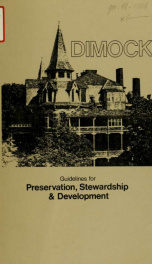 Guidelines for the preservation, stewardship, and development of the dimock community health center campus, 55 dimock street, Roxbury, Massachusetts_cover