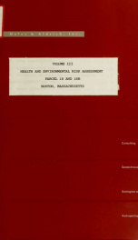 Report on phase two oil and hazardous material site evaluation, parcel 18 and parcel 18b, Boston, Massachusetts 3_cover