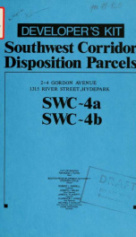 Developer's kit: southwest corridor disposition parcels: 2-4 gordon avenue, 1315 river street, cleary square, hyde park, swc-4a, swc-4b. (draft)_cover