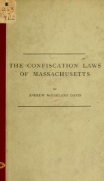 The confiscation laws of Massachusetts_cover