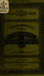 The autobiography of Benjamin Franklin. (Complete)_cover