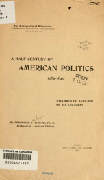 A half century of American politics, 1789-1840;_cover