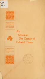 An American sea captain of colonial times_cover