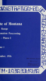 Long range information processing plan--phase I 1976 Vol 1_cover