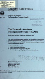 The economic assistance management system (TEAMS), Department of Public Health and Human Services : information system audit 1999_cover