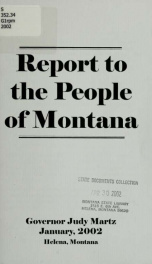 Report to the people of Montana, January 2002 2002_cover