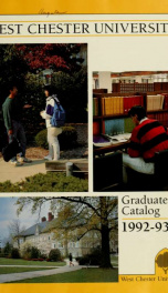 Graduate catalog. 1992-1993_cover
