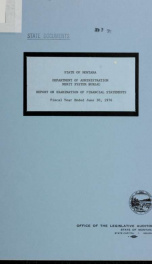 Merit System Bureau report on examination of financial statements : Fiscal year ended June 30, 1976 1976_cover