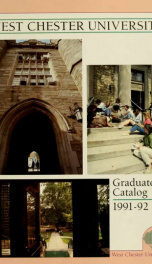 Graduate catalog. 1991-1992_cover