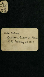 An oration delivered at Keene, N.H., February 22, 1832, being the centennial anniversary of the birth-day of Washington_cover