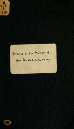 Tributes to the memory of Hon. John Pendleton Kennedy_cover