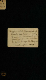 Supplemental memorial of Charles Lee Jones, in reply to the counter-memorial from Jalapa, in Mexico, under the signature of certain of the volunteers there in garrison, in relation to Capt. George W. Hughes, there exercising the command of a colonel_cover