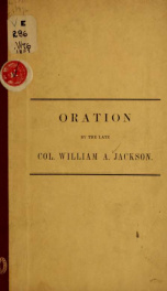 An oration, delivered at Windham Centre, Greene county, N.Y., July 4, 1859_cover