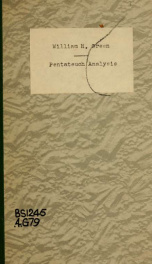 Pentateuch analysis_cover
