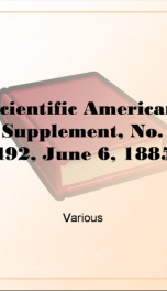 Scientific American Supplement, No. 492, June 6, 1885_cover