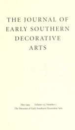 Journal of early southern decorative arts [serial]_cover