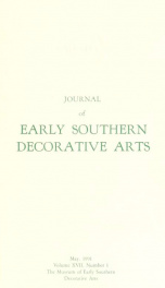 Journal of early southern decorative arts [serial]_cover