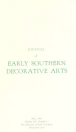 Journal of early southern decorative arts [serial]_cover