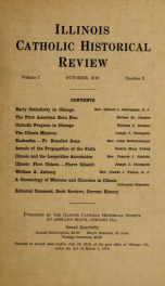 Illinois Catholic Historical Review (1918 - 1929)_cover