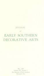 Journal of early southern decorative arts [serial]_cover