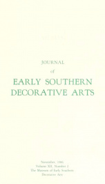 Journal of early southern decorative arts [serial]_cover