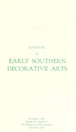 Journal of early southern decorative arts [serial]_cover