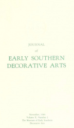 Journal of early southern decorative arts [serial]_cover