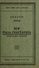 Thirty-third annual program ; Season 1916 New Piasa Chautauqua_cover