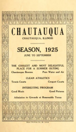 Chautauqua Season 1925_cover