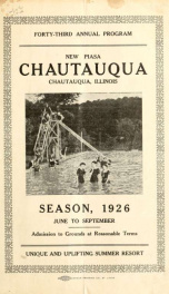 New Piasa Chautauqua: forty-third annual program, Season 1926_cover