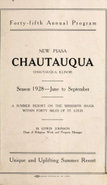 New Piasa Chautauqua: forty-fifth annual program_cover