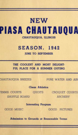 New Piasa Chautauqua: Season, 1942_cover