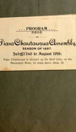 Program of Piasa Chautauqua Assembly, Season of 1897_cover