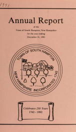 Annual report of the Town of South Hampton, New Hampshire_cover