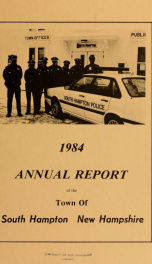 Annual report of the Town of South Hampton, New Hampshire_cover