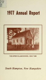 Annual report of the Town of South Hampton, New Hampshire_cover