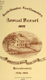 Annual report of the Town of South Hampton, New Hampshire_cover