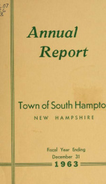 Annual report of the Town of South Hampton, New Hampshire_cover