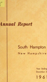 Annual report of the Town of South Hampton, New Hampshire_cover