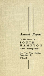 Annual report of the Town of South Hampton, New Hampshire_cover