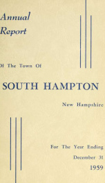 Annual report of the Town of South Hampton, New Hampshire_cover