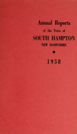 Annual report of the Town of South Hampton, New Hampshire_cover