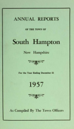 Annual report of the Town of South Hampton, New Hampshire_cover