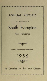 Annual report of the Town of South Hampton, New Hampshire_cover