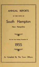 Annual report of the Town of South Hampton, New Hampshire_cover