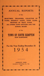 Annual report of the Town of South Hampton, New Hampshire_cover