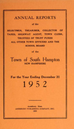 Annual report of the Town of South Hampton, New Hampshire_cover