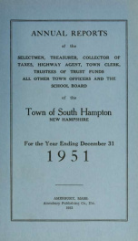 Annual report of the Town of South Hampton, New Hampshire_cover