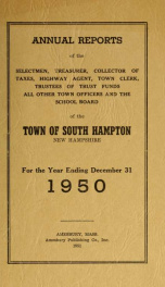 Annual report of the Town of South Hampton, New Hampshire_cover