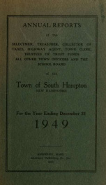 Annual report of the Town of South Hampton, New Hampshire_cover